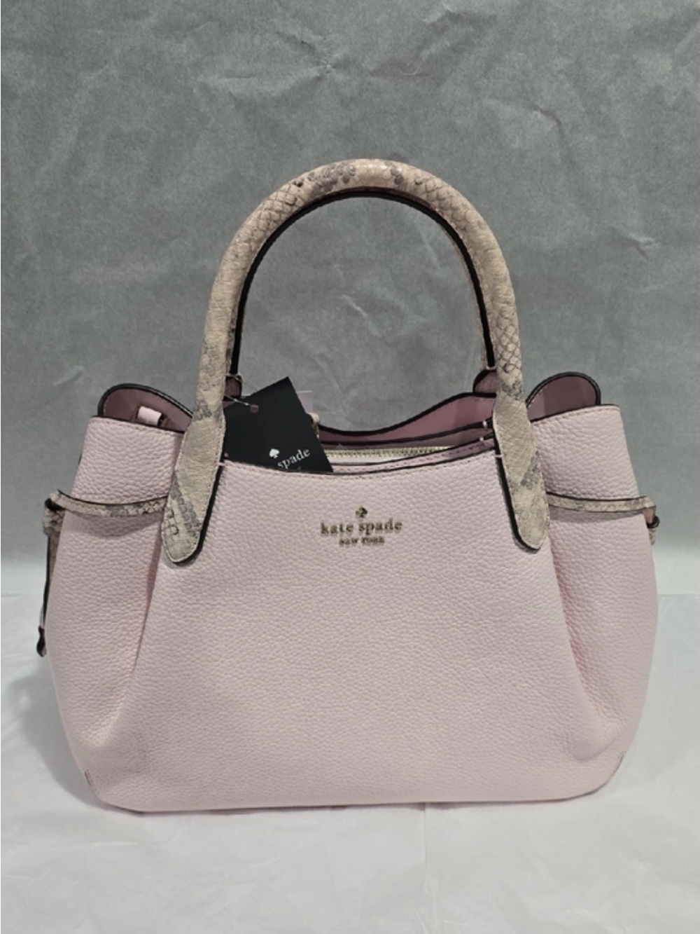 NWOT KATE SPADE DUMPLING SNAKE EMBOSSED SMALL SATCHEL - Picture 8 of 8